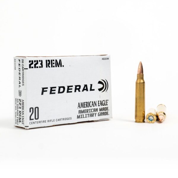Federal AE223M 223 Remington 55 Grain FMJ Box Front